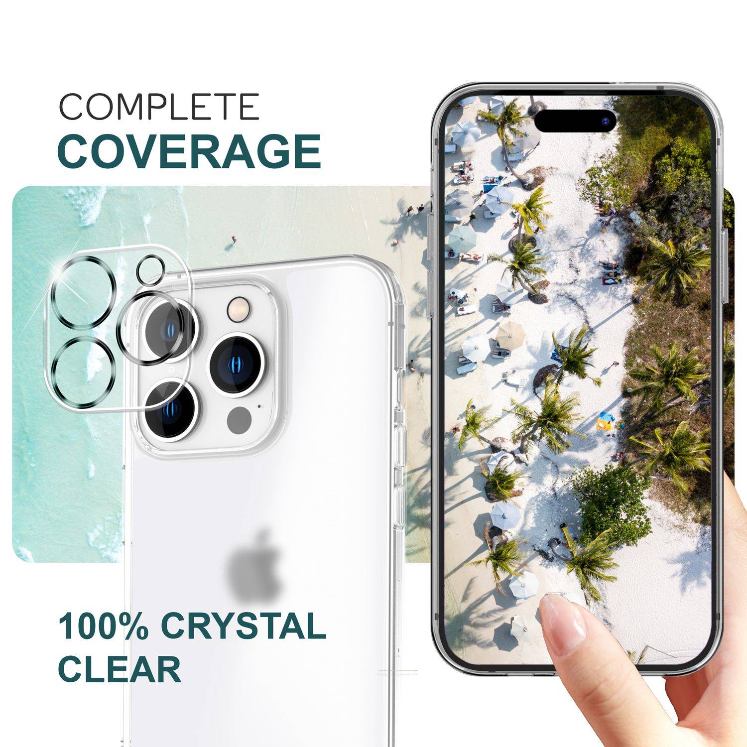 NALIA 2x Kamera Schutzglas für iPhone 16 Pro, Klarer Linsenschutz für Rückkamera, Transparenter Kameraschutz, Kameraglas-1