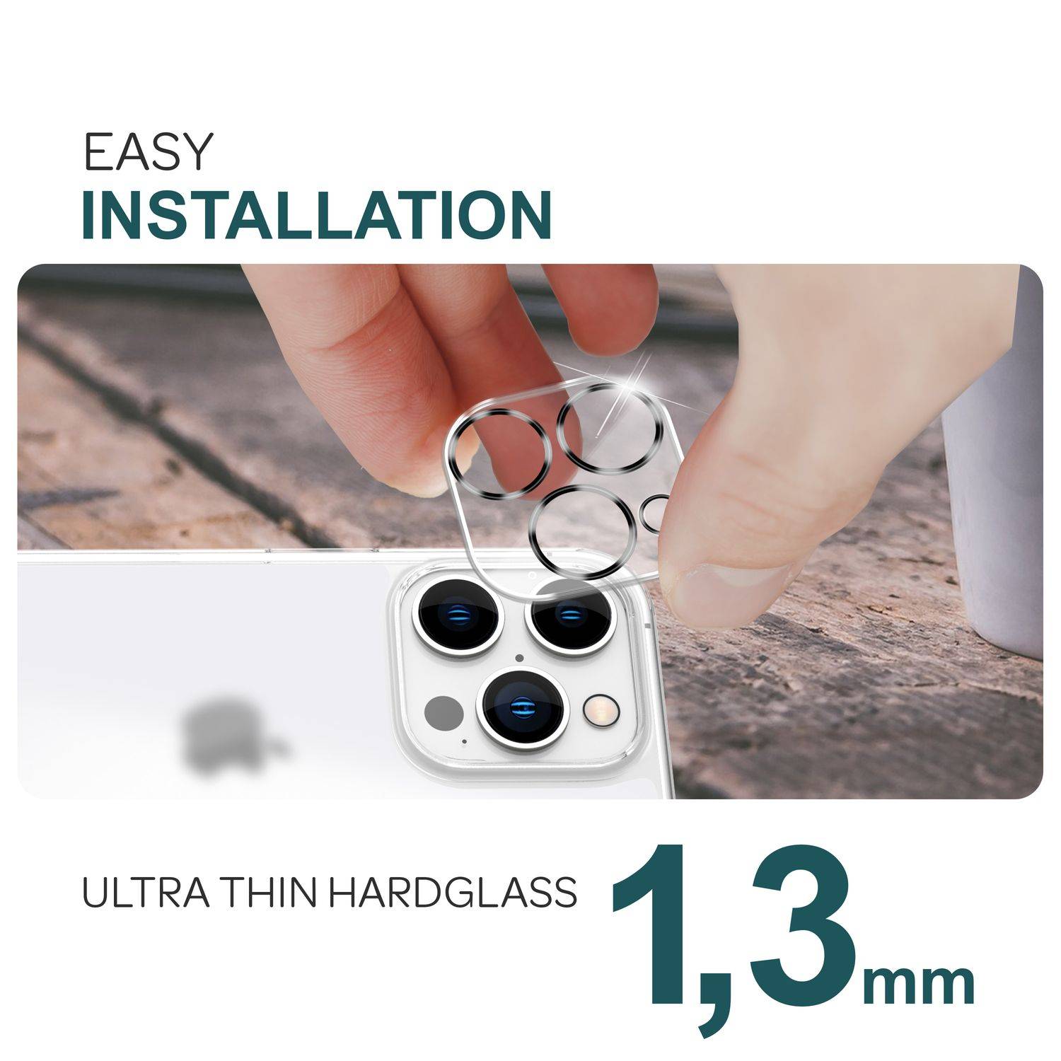 NALIA 2x Kamera Schutzglas für iPhone 16 Pro, Klarer Linsenschutz für Rückkamera, Transparenter Kameraschutz, Kameraglas-2