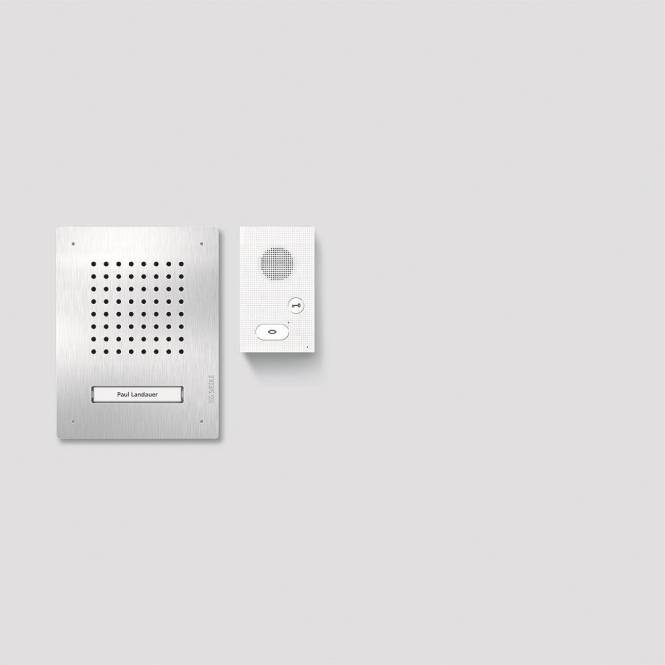 Siedle Audio-Set SET CLAB 850-1 E/W Classic Edelstahl/Weiß Install.Baumaterial Hauskomm/Batt/Sicher-0