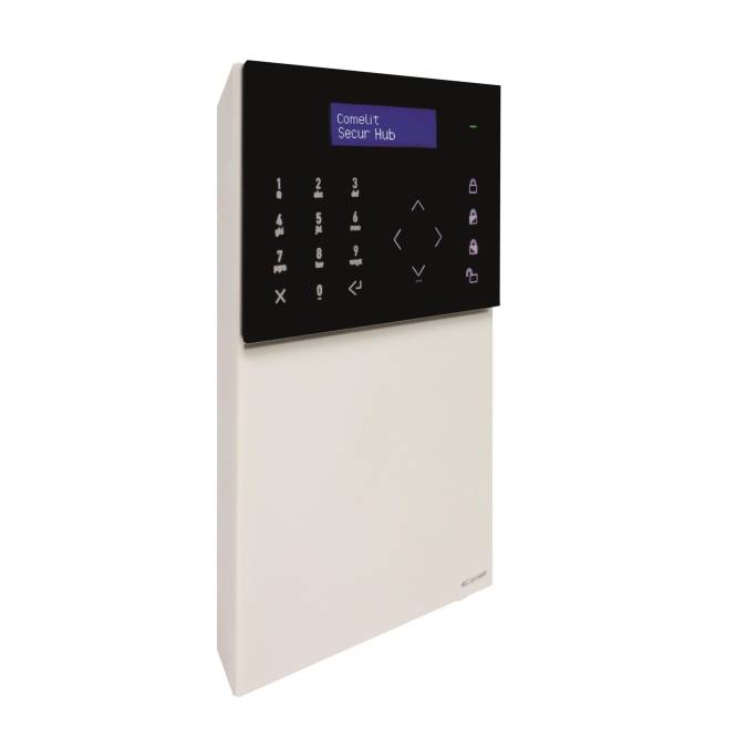 Comelit HUB32LCD Funkzentrale 32 Zonen f.SecurHub WLAN IP Install.Baumaterial Hauskomm/Batt/Sicher-0