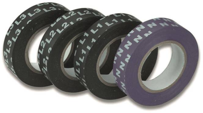 Cimco Isolierband-Sortiment 4-tlg 160205 L1,L2,L3,N Install.Baumaterial Befestigungsmaterial-0