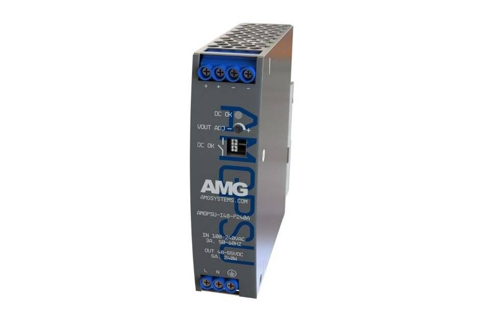 AMG Systems AMGPSU-I48-P240A 52VDC, 240W (4,6 A), industrielles Hutschienennetzteil, -40°C to +70°C, (Einstellbar 48-55-0