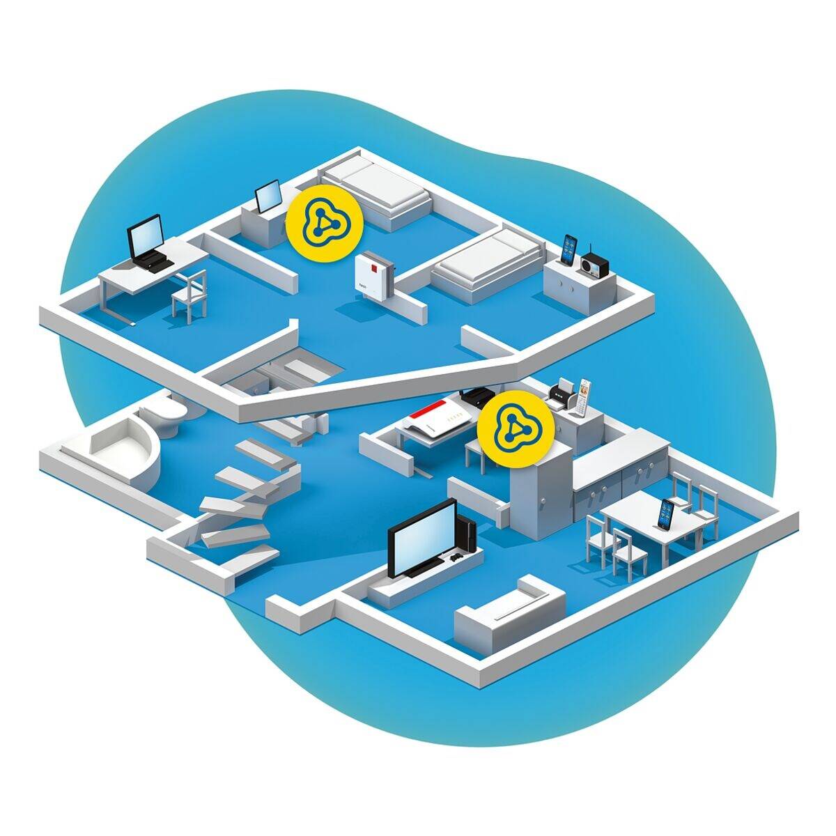 AVM FRITZ Mesh Set 7530 AX+ 1200-4