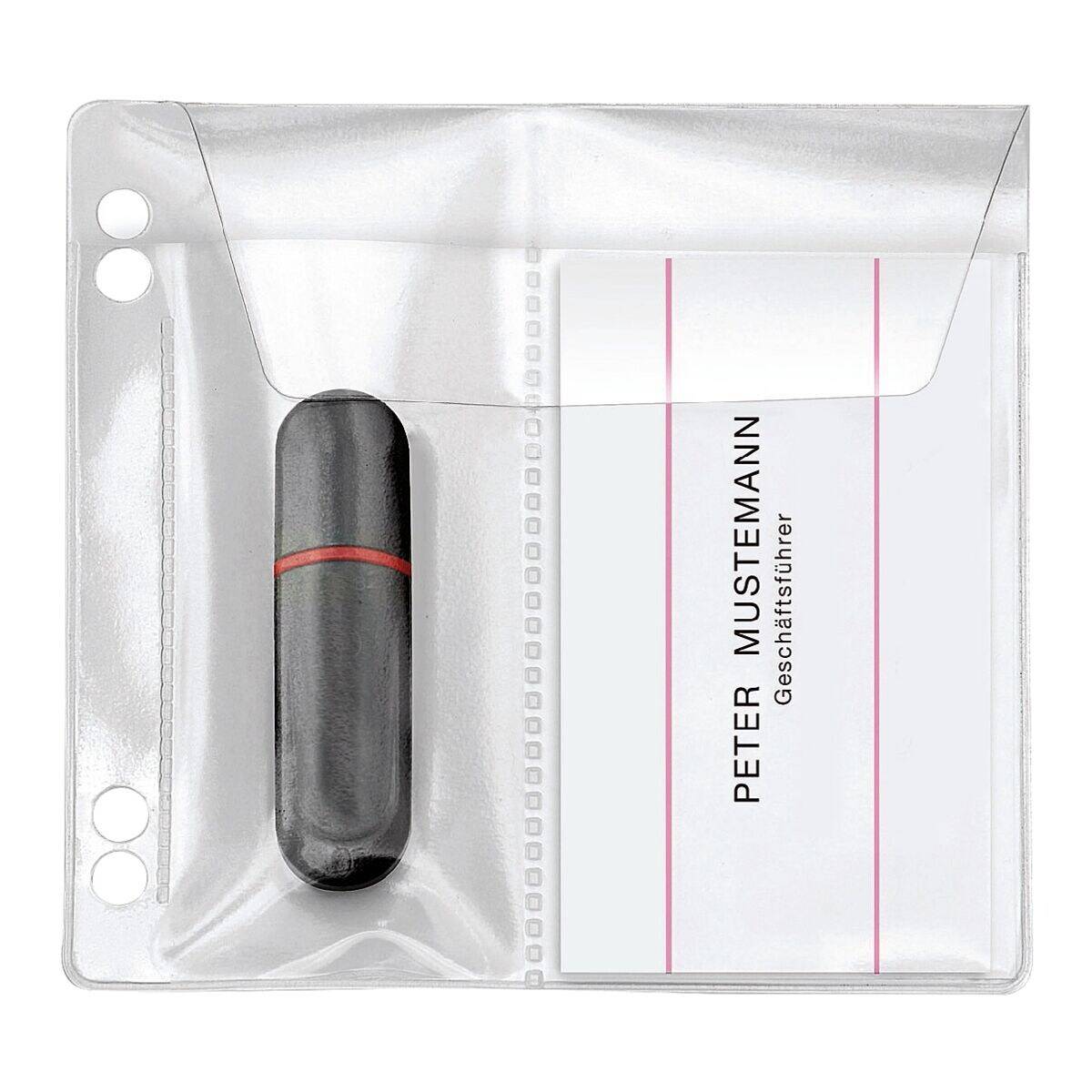 Veloflex USB Stick-Hülle 4377010 10x10cm PVC gk 5 St./Pack.-0