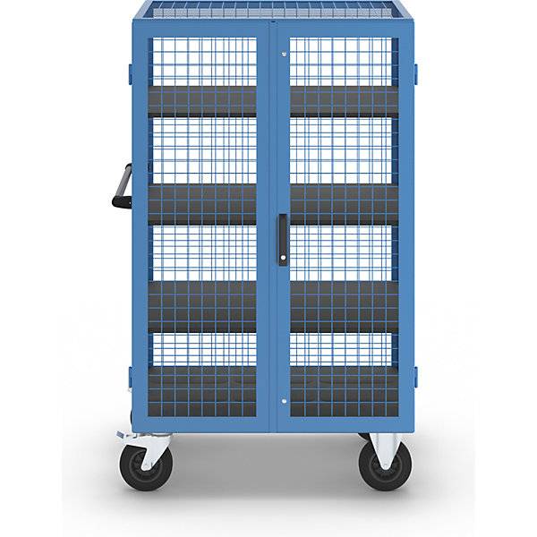 Etagenwagen Doppelflügeltür 3 Etagenböden lichtblau. TAKKT Industrial & Packaging GmbH 80635449-2