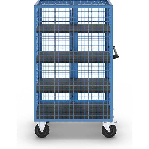Etagenwagen Doppelflügeltür 3 Etagenböden lichtblau. TAKKT Industrial & Packaging GmbH 80635449-4