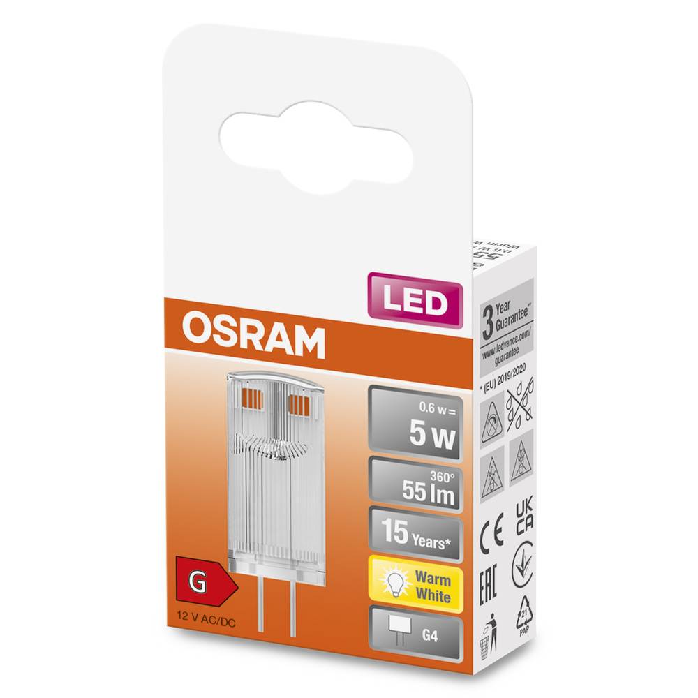 LED Stiftsockellampe 064722 G4 / 0,9W / 2700K / 100lm / ø12x33mm-2