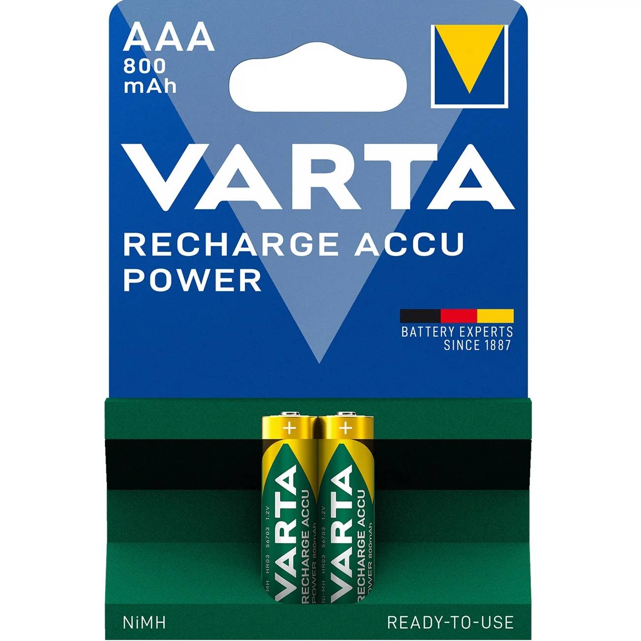 Varta Recharge Accu Power 56703 Micro AAA Akku 2er Blister-0