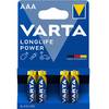 Varta Longlife Power 4903 Micro AAA Batterie 4er Blister