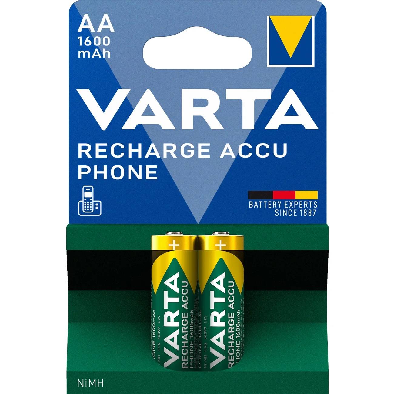 Varta Recharge Accu Phone T399 Mignon AA Akku 2er Blister-0