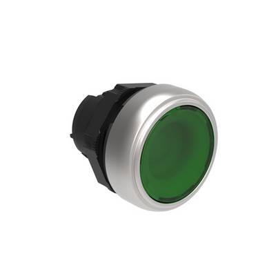 Lovato electric LPCBL103 Leuchtdrucktaster Grün, Bündig Ø22mm, Platinum Serie, Kunststoff mit Verchromung-0