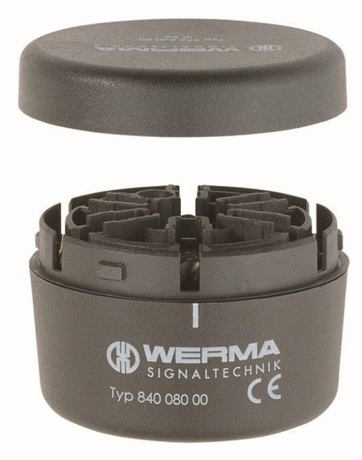 Werma Anschlusselement RM 84008000 12-230VAC/DC schwarz Rohrmontage Industriematerial-0