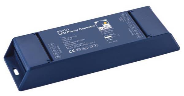 RUTEC LED Power Repeater 4-Kanal 80491 4x60W 12V/ 4x120W 24V RGB f.80462,80460 Techn.Licht/Wohnraum