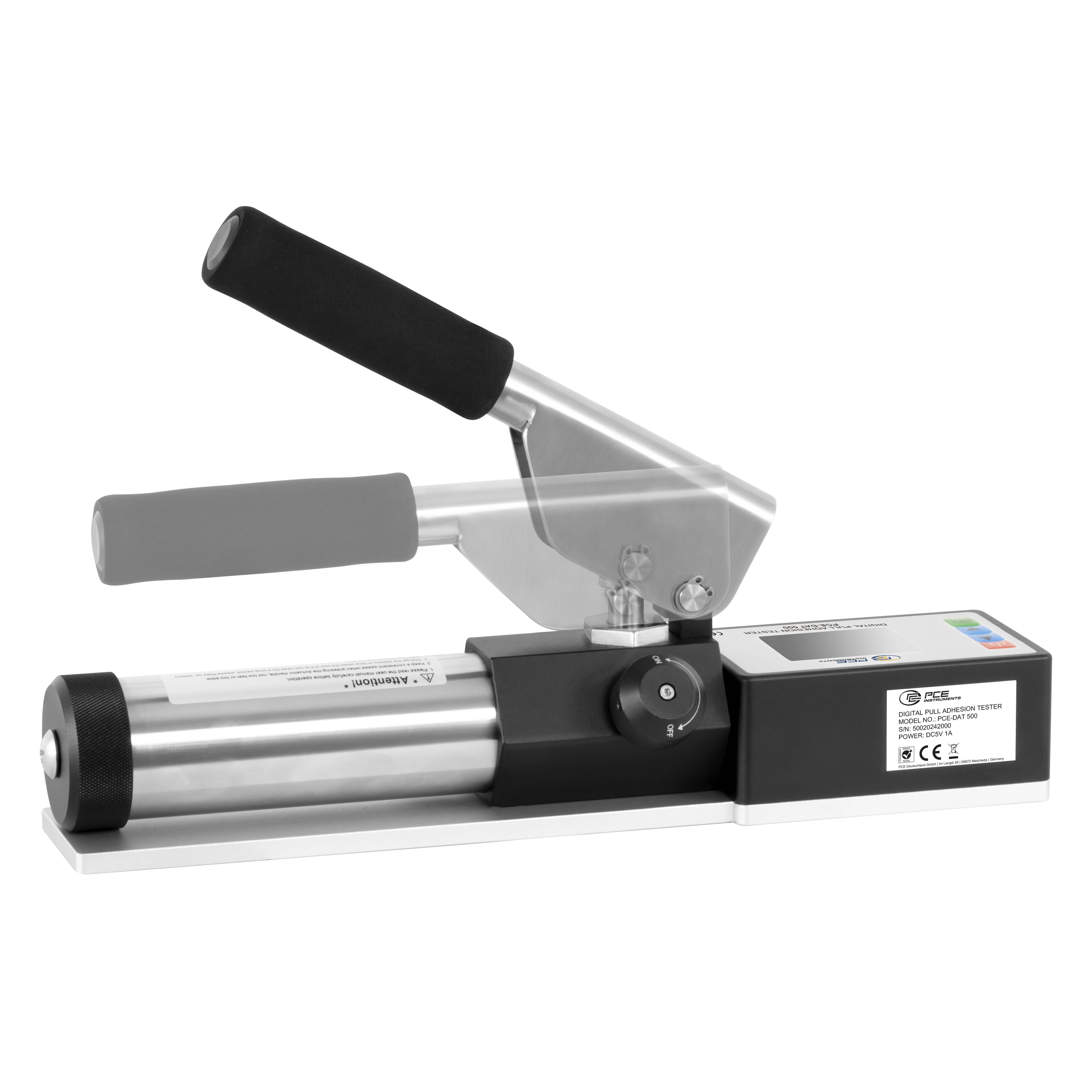 PCE Instruments Haftfestigkeitsmesser PCE-DAT 500 mit Zubehör |Hydraulikpumpe manuell gesteuert |inkl. 20 mm Messköpfe-1