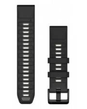 Garmin QuickFit-Armband 22 mm Silikon Schwarz/Kieselgrau Mit diesen verstellbaren Schnellwechsel-Armbändern für deine-0