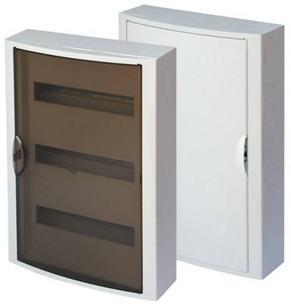 Aufputz IP30 Sicherungskasten Verteiler 3-reihig 42 Module, Installation im Innenbereich, Öffnen links + rechts