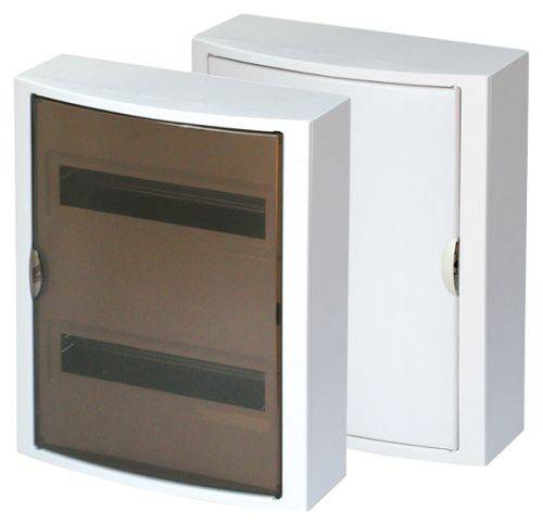 Aufputz IP30 Sicherungskasten Verteiler 2-reihig 28 Module, Installation im Innenbereich, Öffnen links + rechts-0