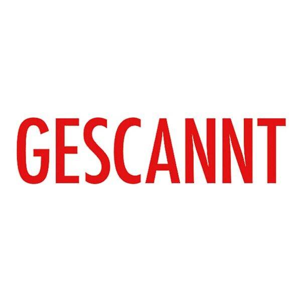 Colop Printer 20/L ""GESCANNT"", Selbstfärbestempel, Text/Datumsstempel, 14 x 38 mm, Rot, Weiß, Kunststoff, Rot-2