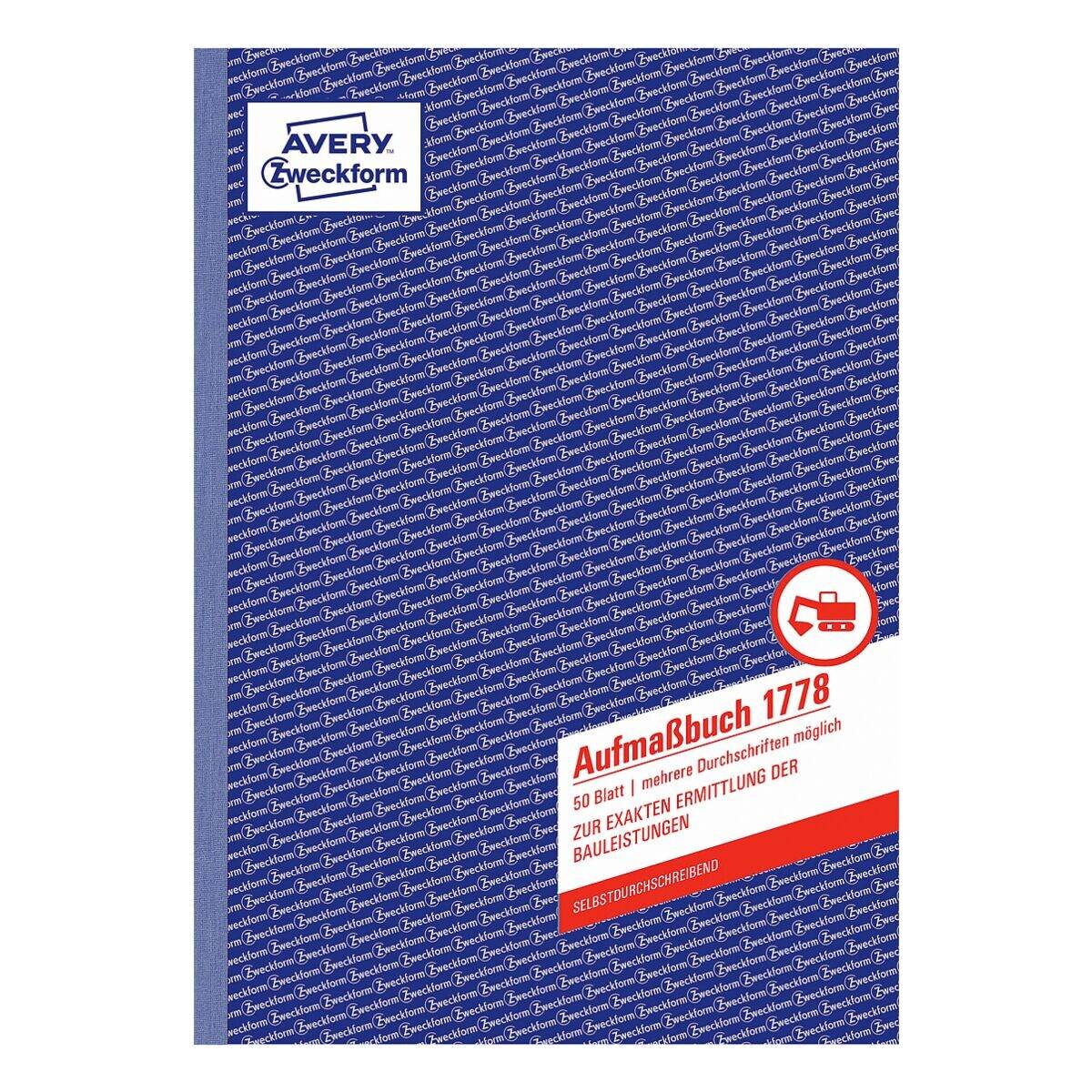 Avery Zweckform Aufmaßbuch 1778 DIN A4 50Blatt-0