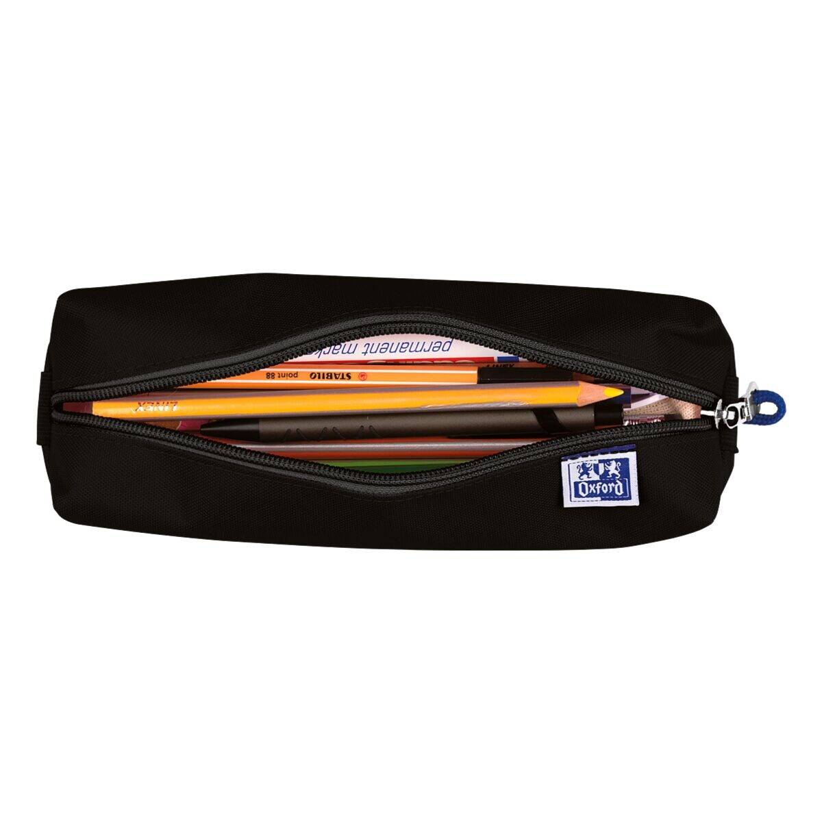 Oxford Schlamper-Etui, Polyester, rechteckig, klein, schwarz-2