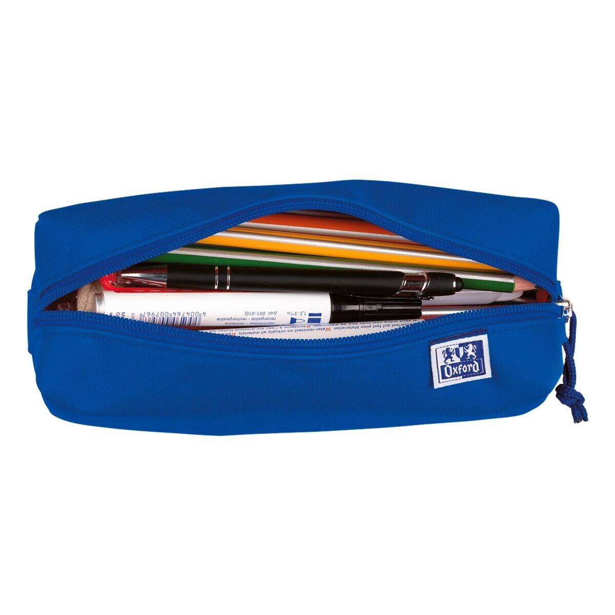 Oxford Schlamper-Etui, Polyester, rechteckig, groß, blau-2