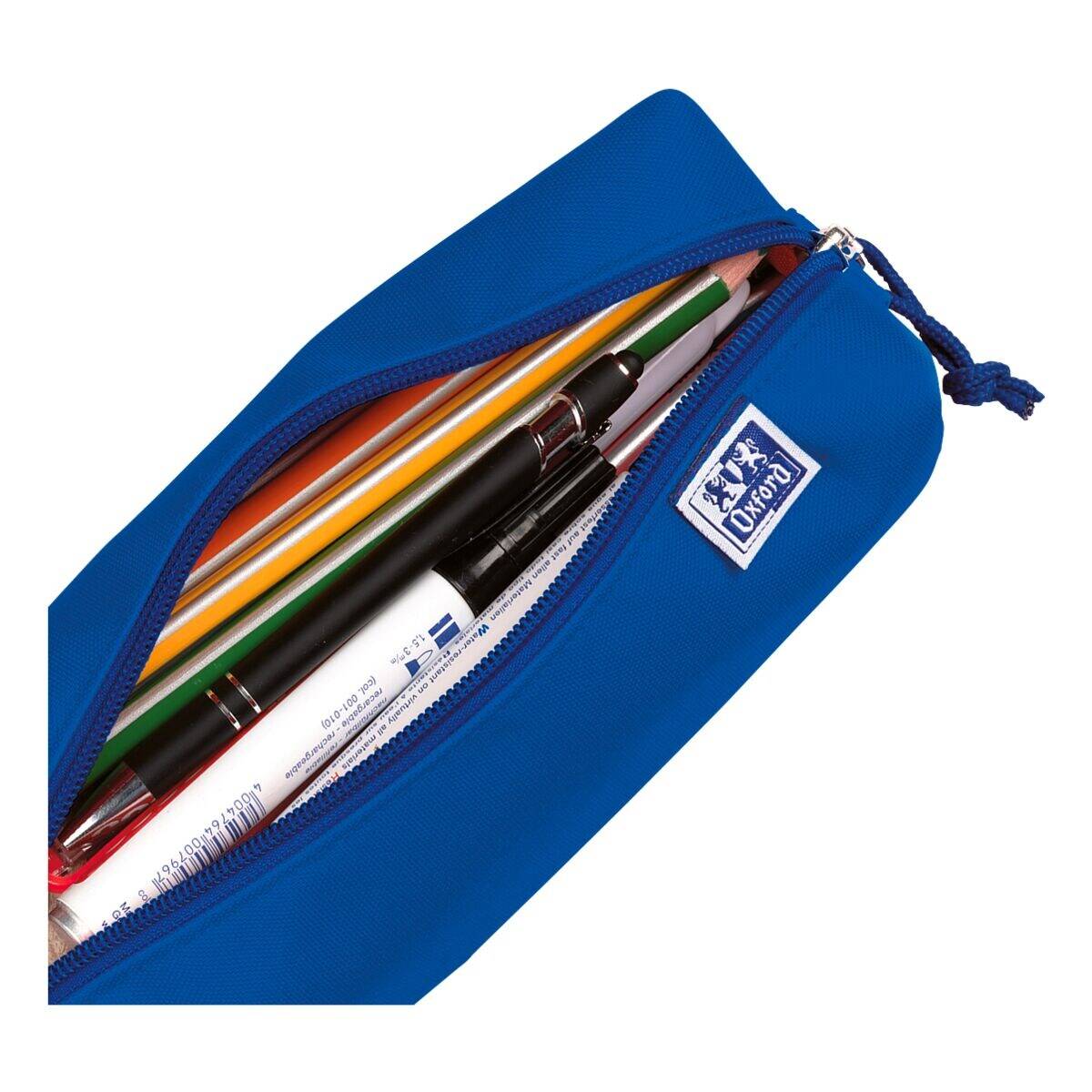 Oxford Schlamper-Etui, Polyester, rechteckig, groß, blau-3