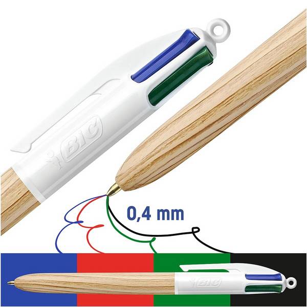 Mehrfarbkugelschreiber 4Colours Wood Style 508964 natur