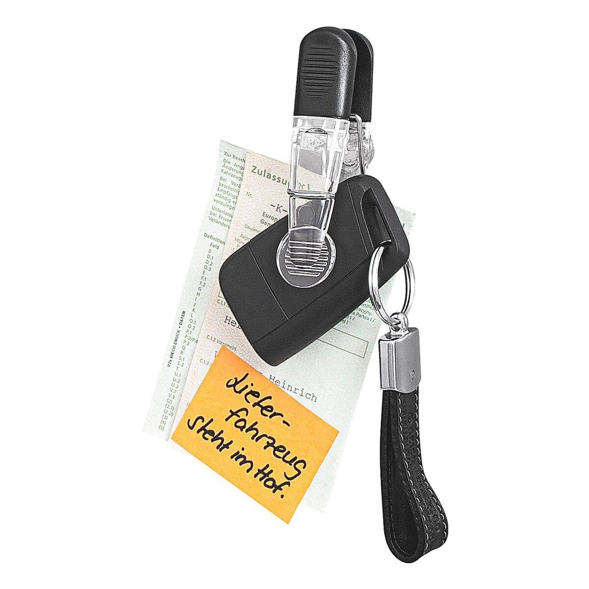 WEDO Notiz-Magnethalter GLOSSY, 4er Set, schwarz/glasklar-3
