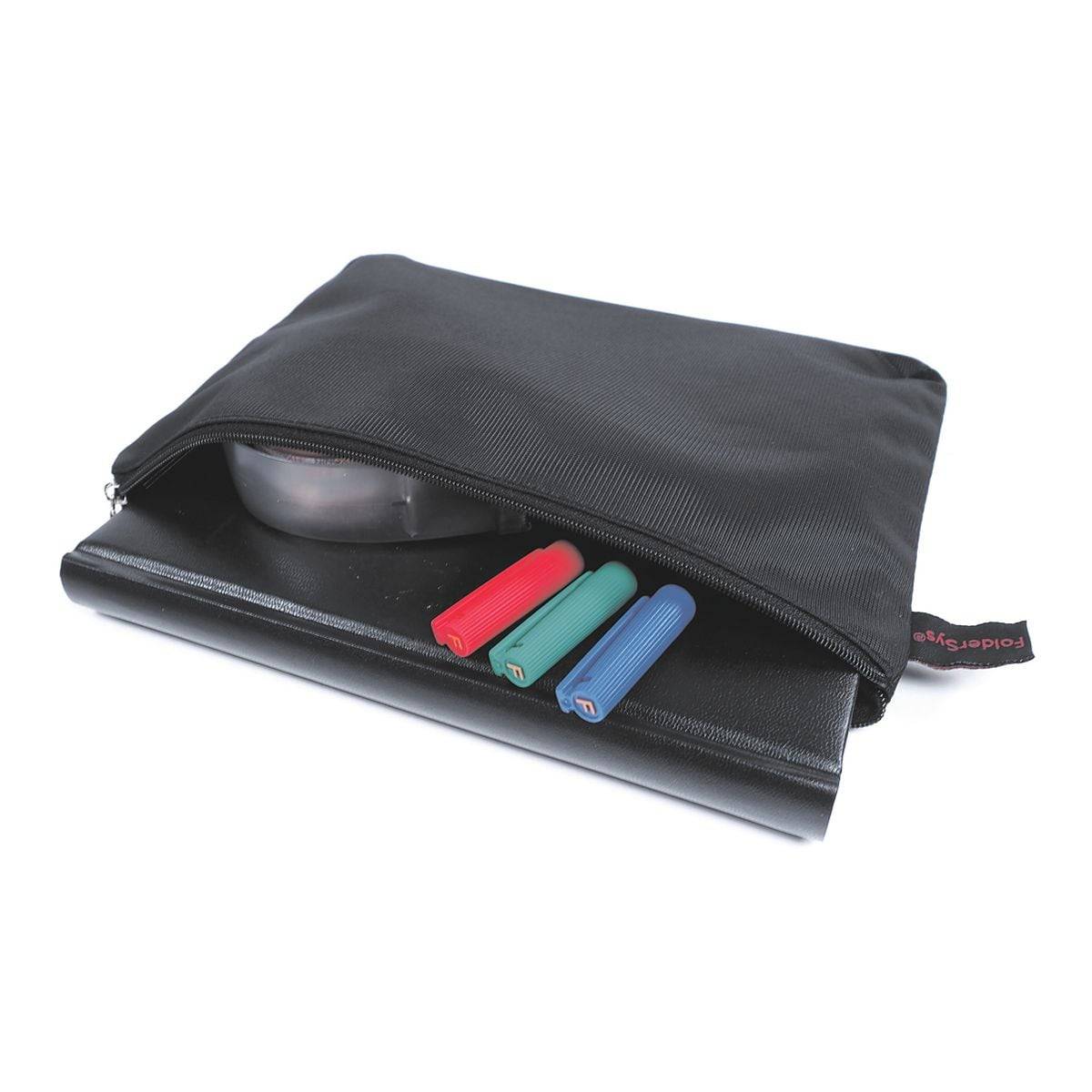 Reißverschlusstasche A5 Nylon schwarz-3