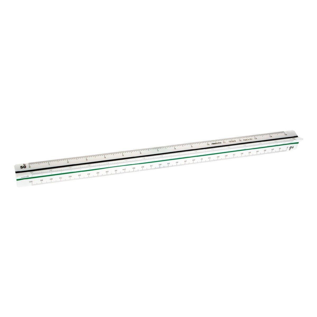 Dreikantmaßstab Maschinenbau Kunststoff 30cm weiß-4