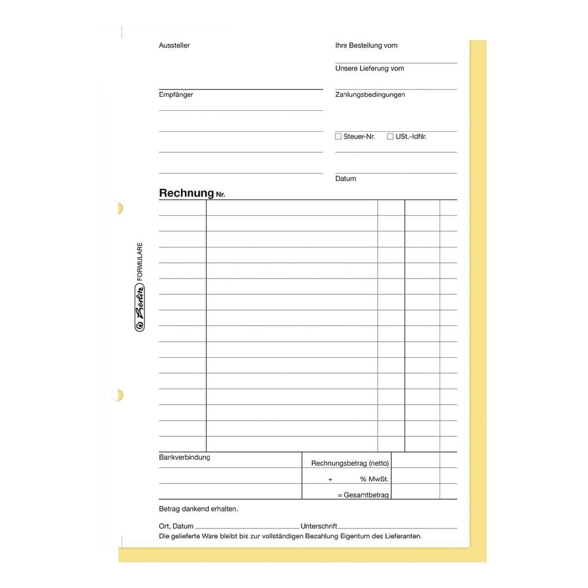 HERLITZ - Formularbuch"Rechnung 305" DIN A5 2 x 888529 - A5-2