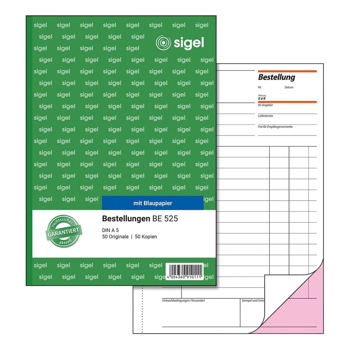 Sigel Formularbuch »Bestellung« BE525-0