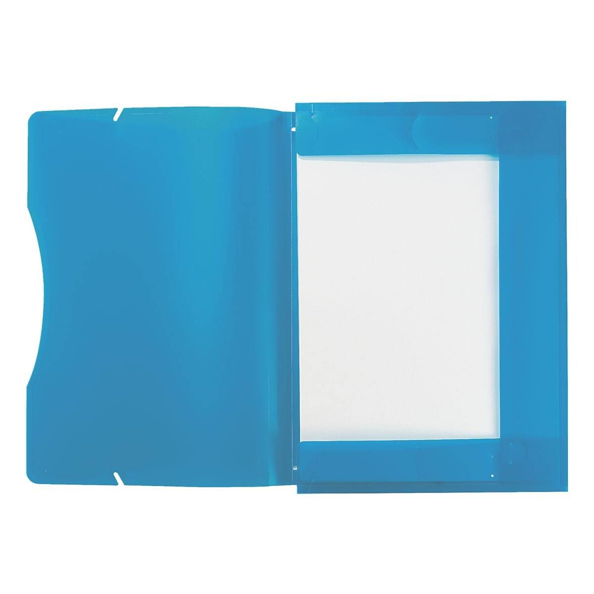 Sammelmappe mit Gummiband DIN A3 transparent blau.-1
