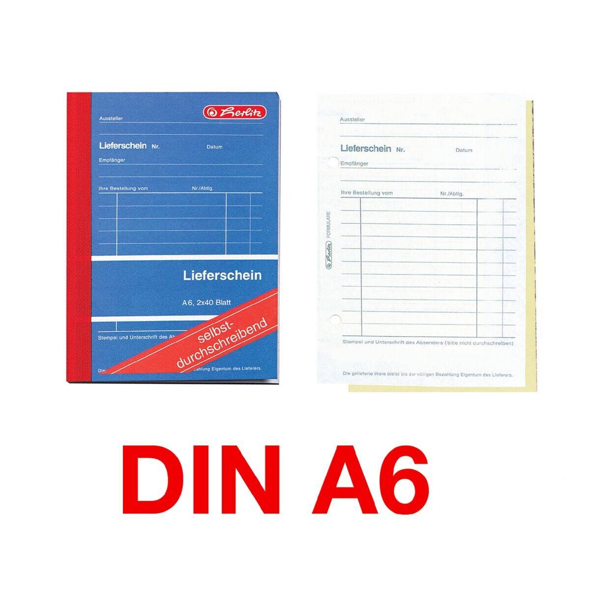 Formularbuch Lieferschein A6 202 2x40 Blatt selbstdurchschreibend-1