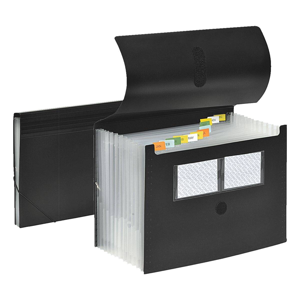 FOLDERSYS - Fächermappe 12 Fächer schwarz-2