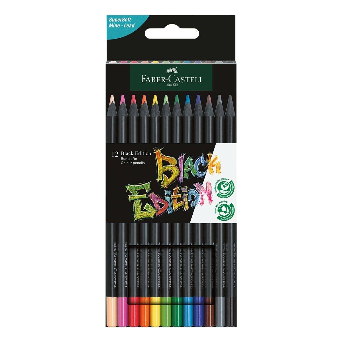 Faber-Castell Buntstifte »Black Edition« 12 Stück