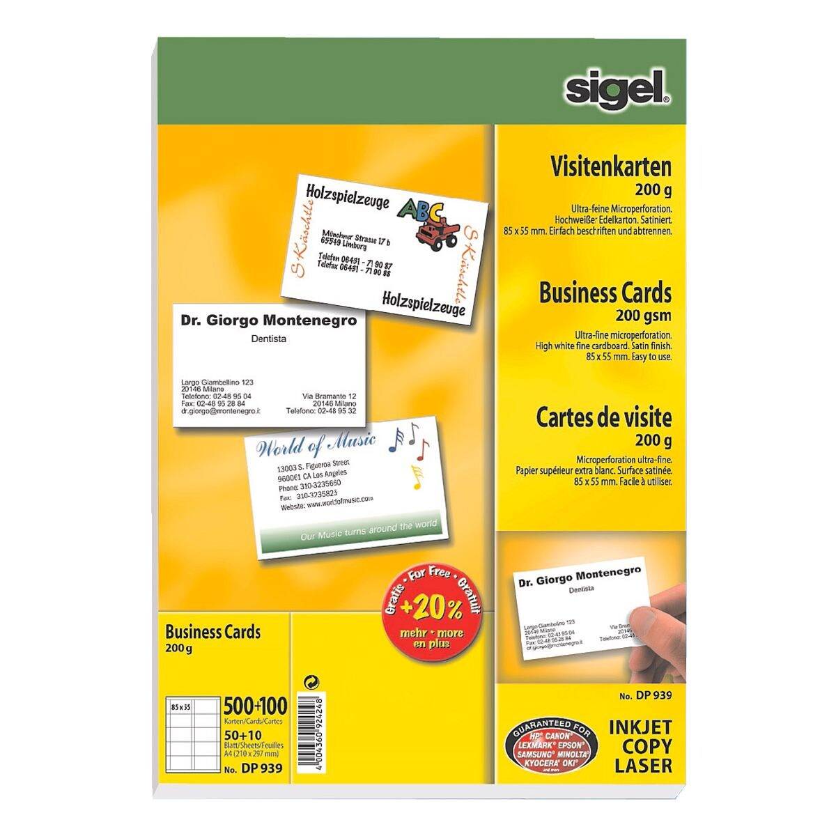 Sigel Visitenkarten DP939-1