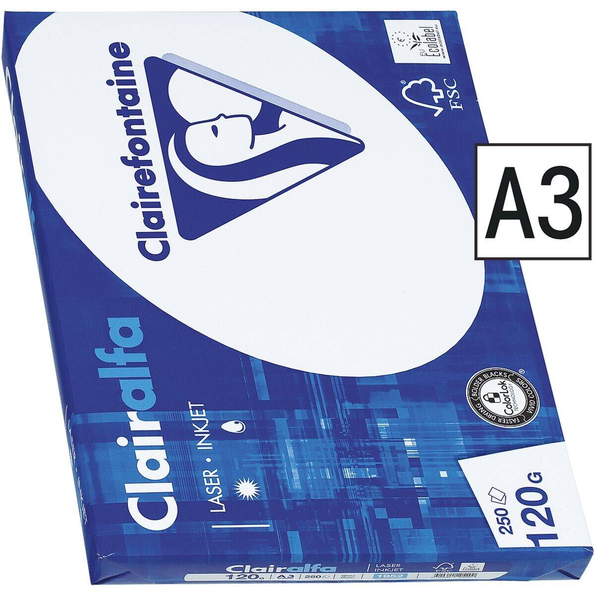 Exacompta Kopierpapier Clairalfa DIN A3 120 g/qm 250 Blatt - Normal/Kopierpapier-1