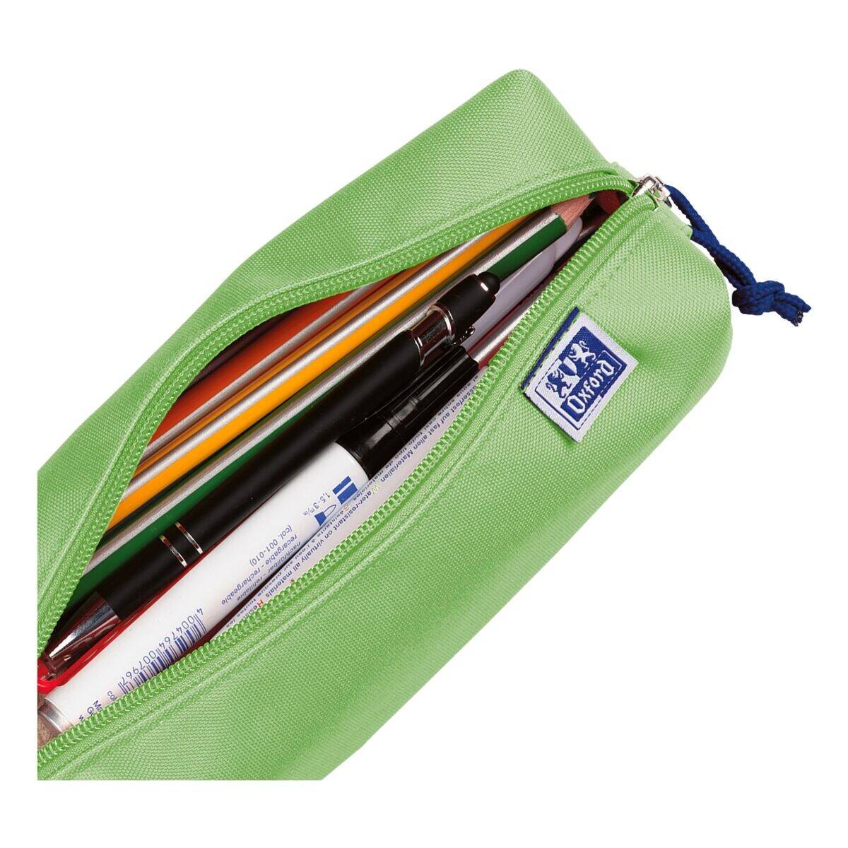Oxford Schlamper-Etui, Polyester, rechteckig, groß, hellgrün-3