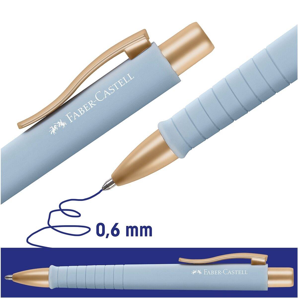 FABER-CASTELL - KS Poly Ball Urban BS BK sky blue-2