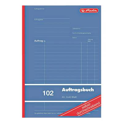 Herlitz Auftragsbuch »102«, A5 hoch-0