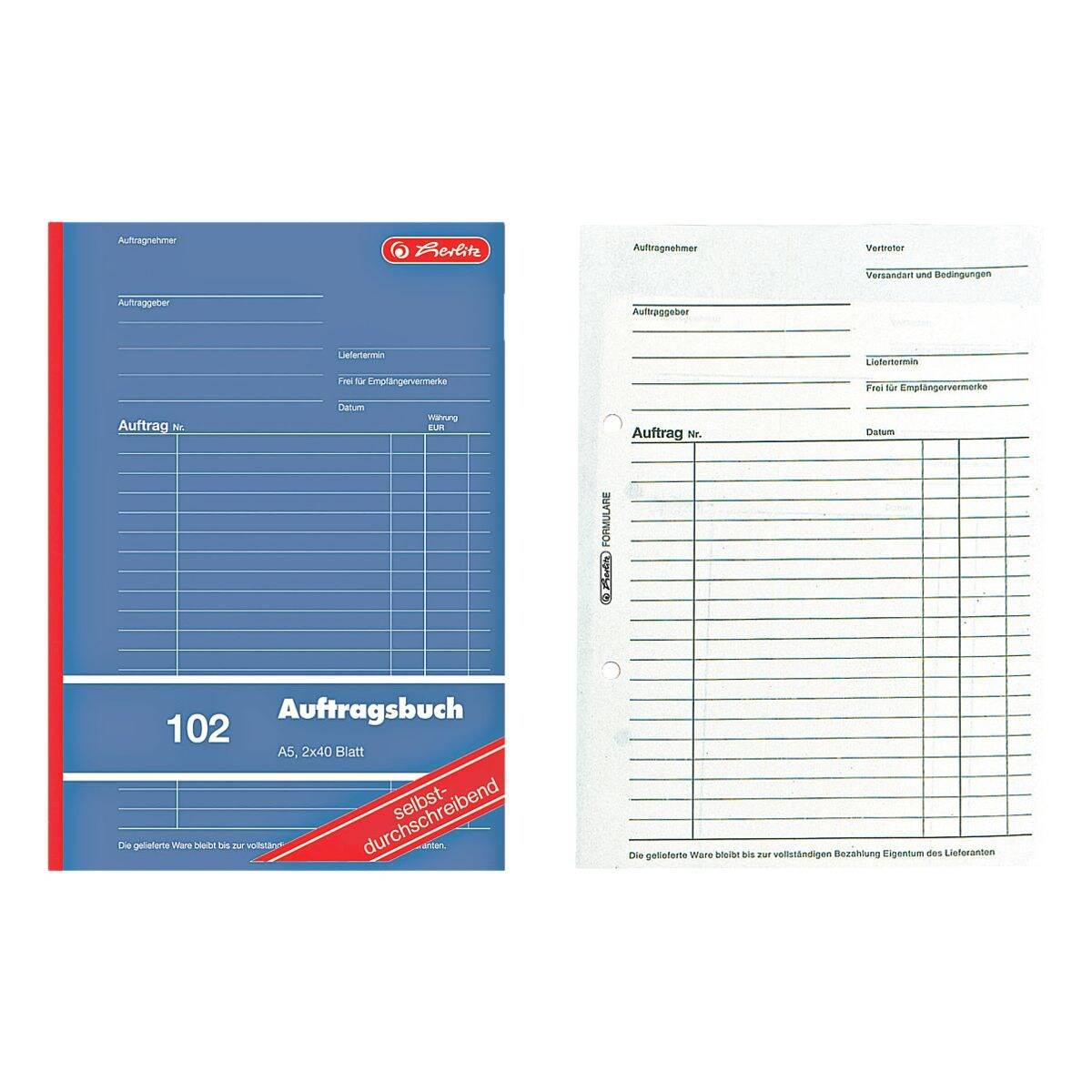 Herlitz Auftragsbuch »102«, A5 hoch-1