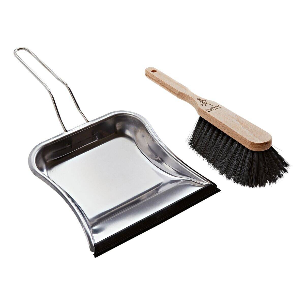 Peggy Perfect® Kehrgarnitur Edelstahl, Holz, Kunsthaar silber 3093-2