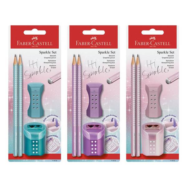 FABER-CASTELL - Schreibset Sparkle Cosmic BK+Acc.