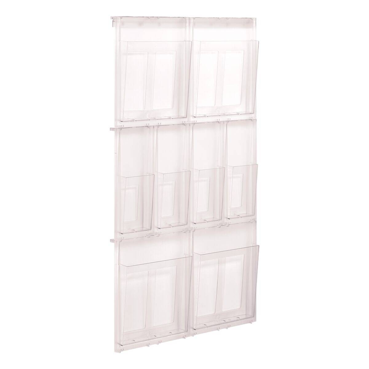 Prospekthalter-Wandset 4 x DIN A4 + 4 x 1/3 DIN A4 glasklar-1