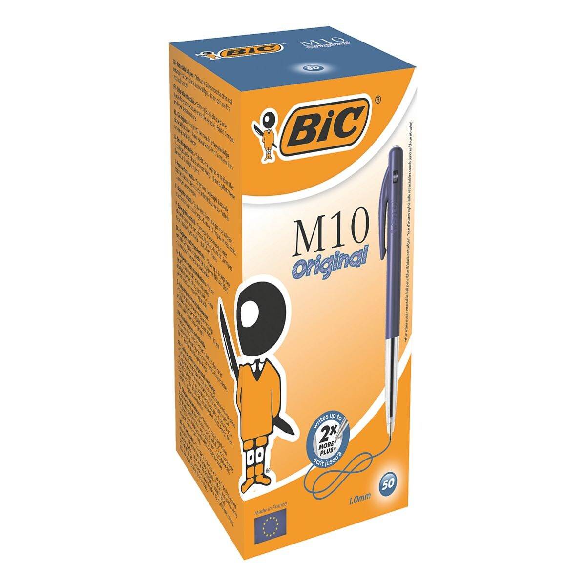 BIC Druckkugelschreiber M10, Strichfarbe: blau-2