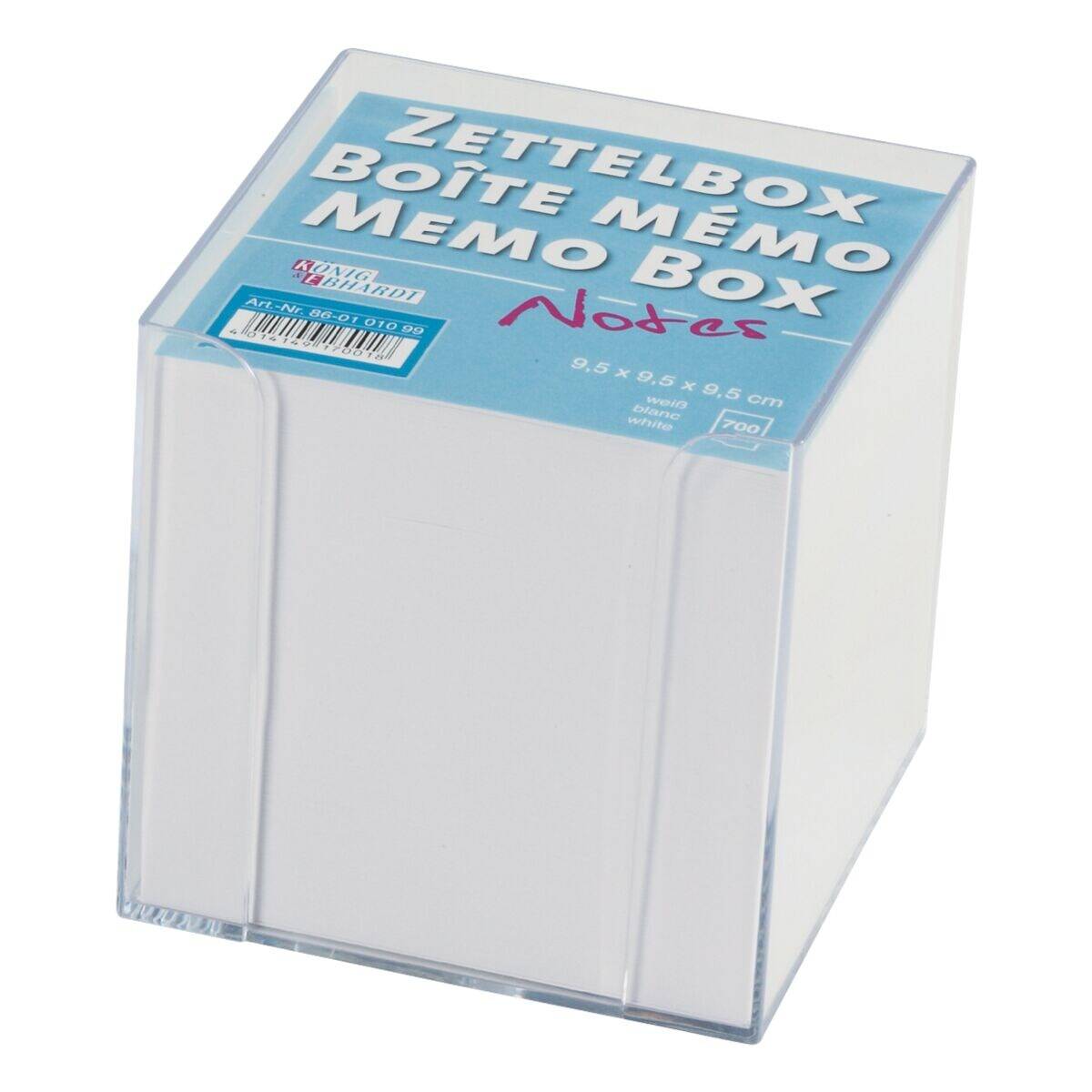 Zettelbox 9,5x9,5x9,5cm transparent-1