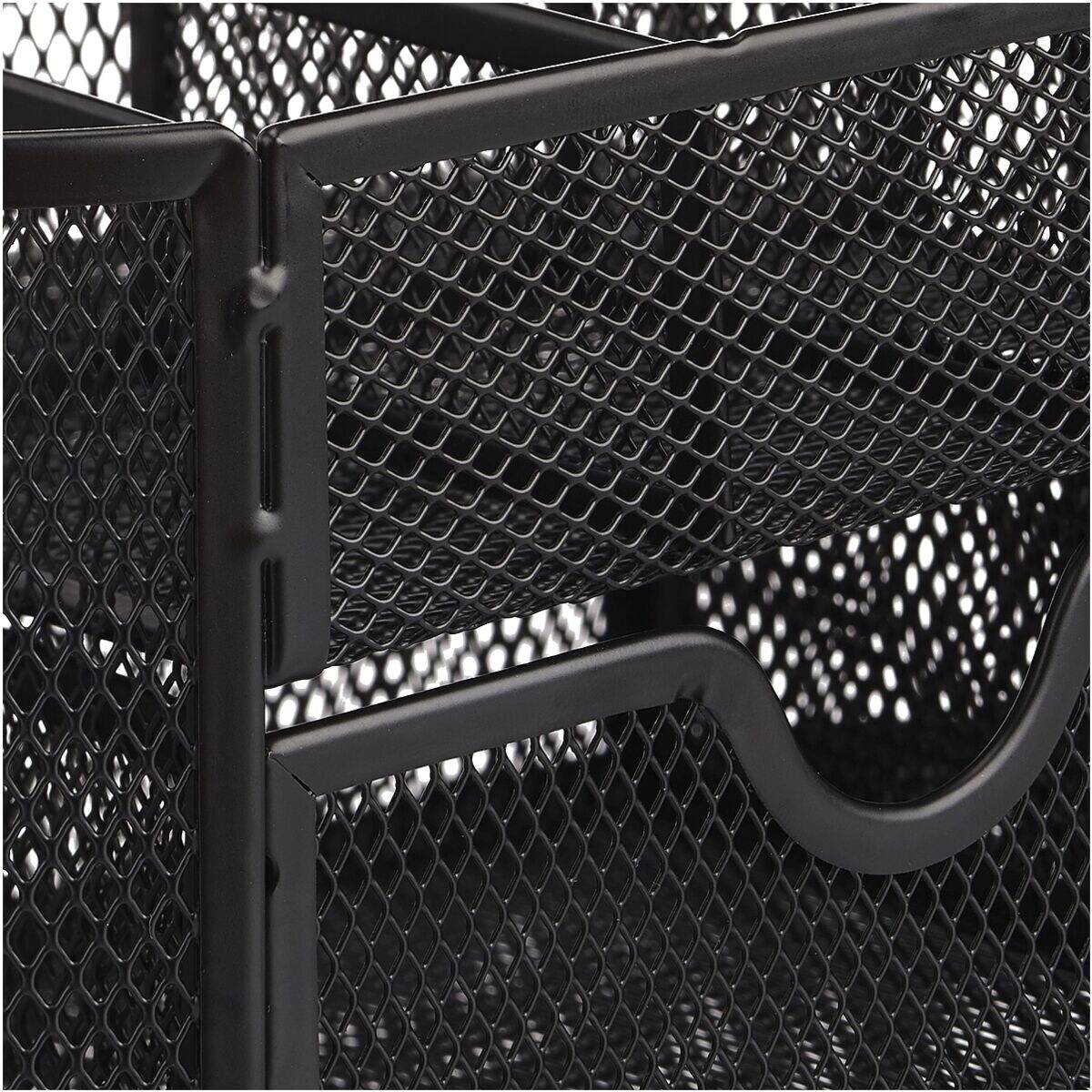 Relaxdays 10022482 Schreibtischorganizer mit Stifthaltern schwarz-2