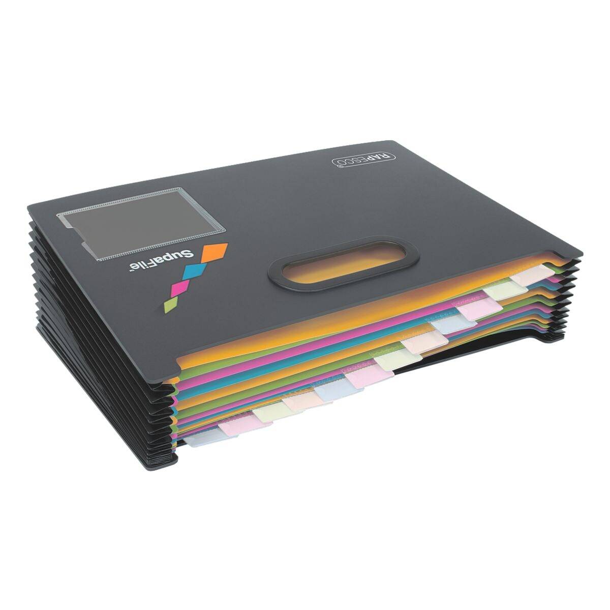 RAPESCO Fächermappe SupaFile, DIN A4, 13 Fächer, schwarz (65800317)-1