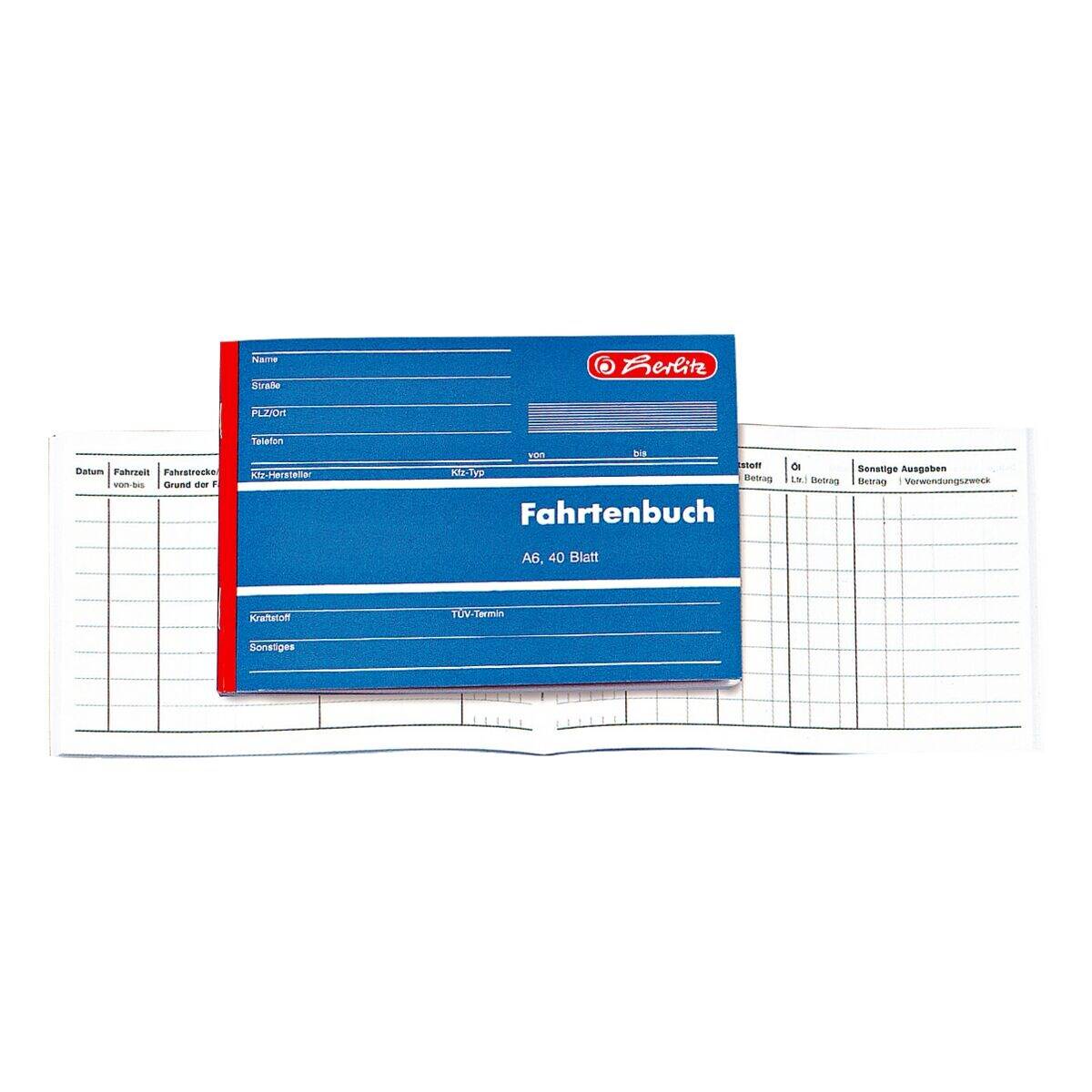 Fahrtenbuch 601 DIN A6 quer 40Blatt-1